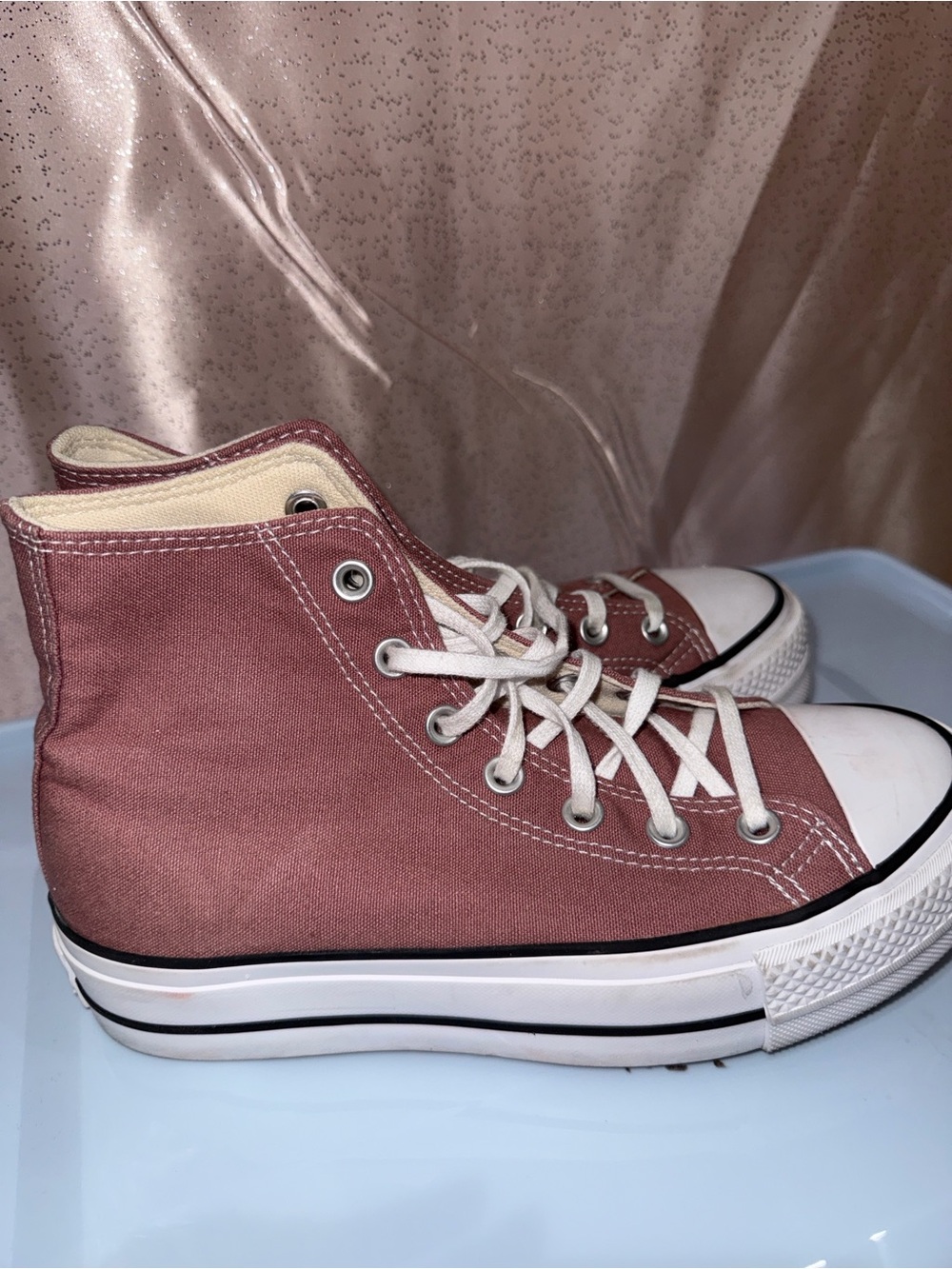 Converse Platform High Tops "Saddle" Mauve - Women's 7